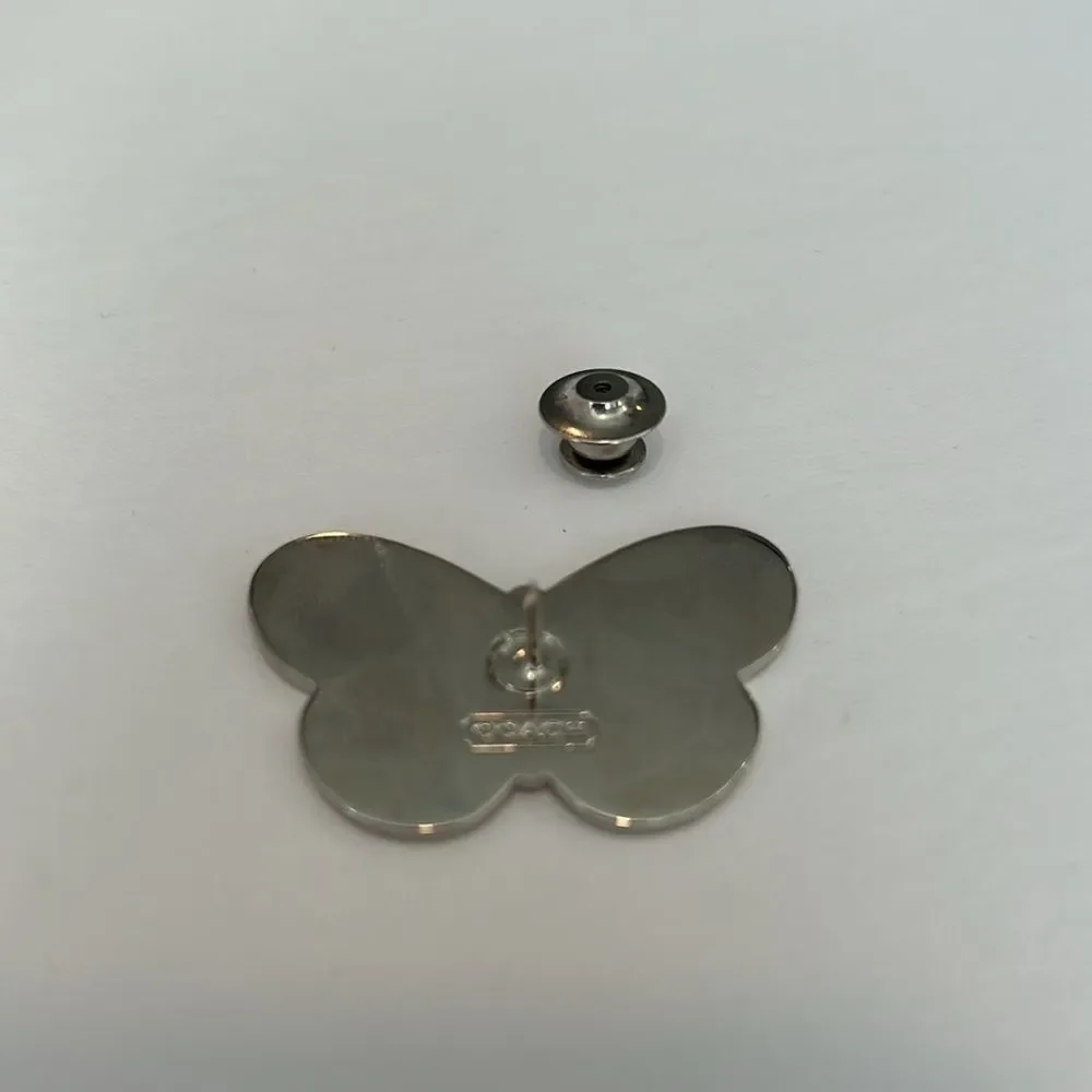 NWOT COACH Vintage Green Enamel Butterfly
Lapel Pin Brooch Purse Backpack Charm - Picture 5 of 6